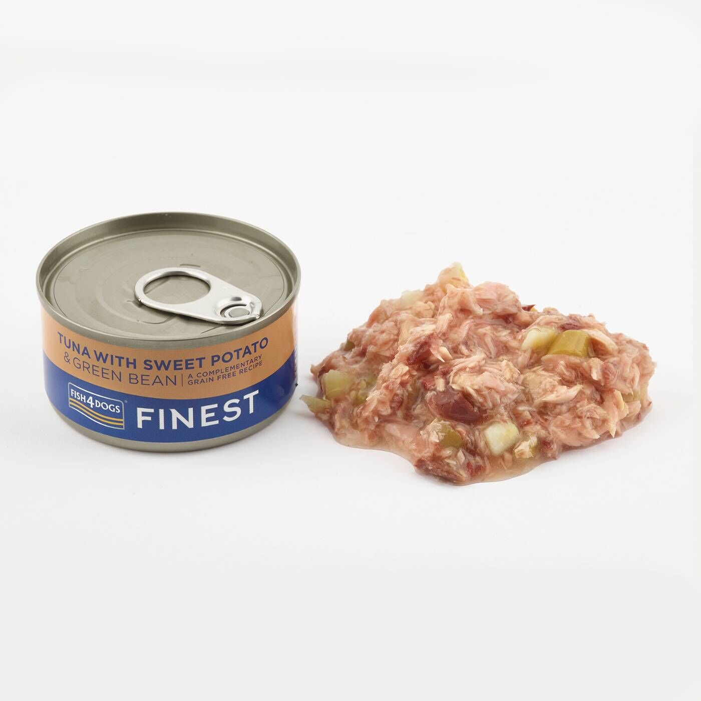 1 x 85 g Fish4Dogs Finest Alimento Umido per Cani Tonno con Patata Dolce e fagioli Verdi