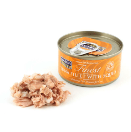 Fish4Cats Finest Filetti di Tonno con Calamari per Gatti 70 gr