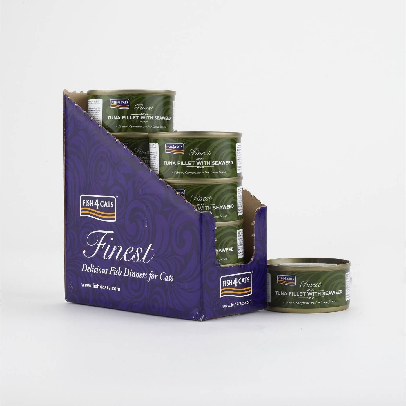 10 x 70 g Fish4Cats Finest Filetti di Tonno con Alghe per Gatti