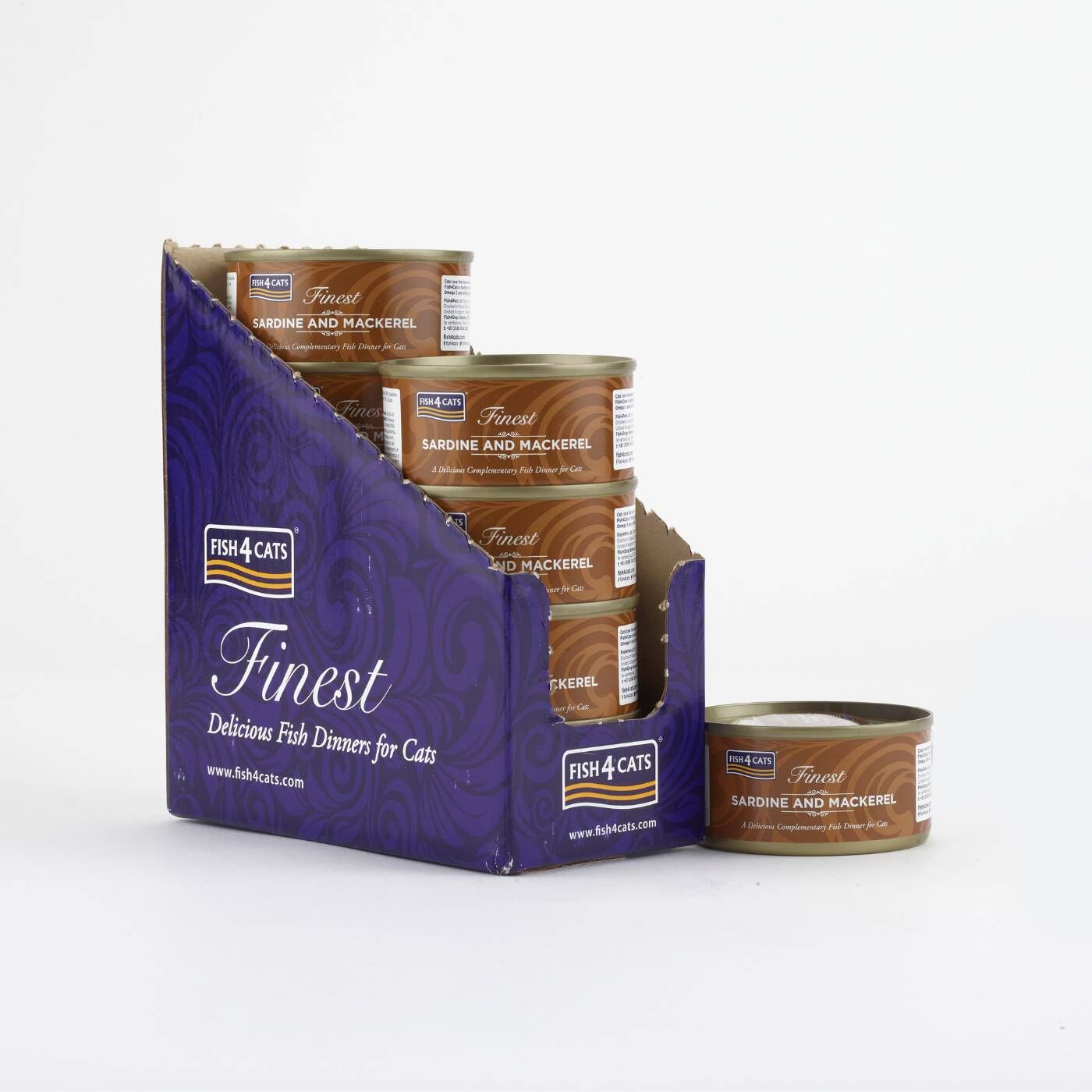 10 x 70 g fish4cats finest sardine e sgombro per gatti