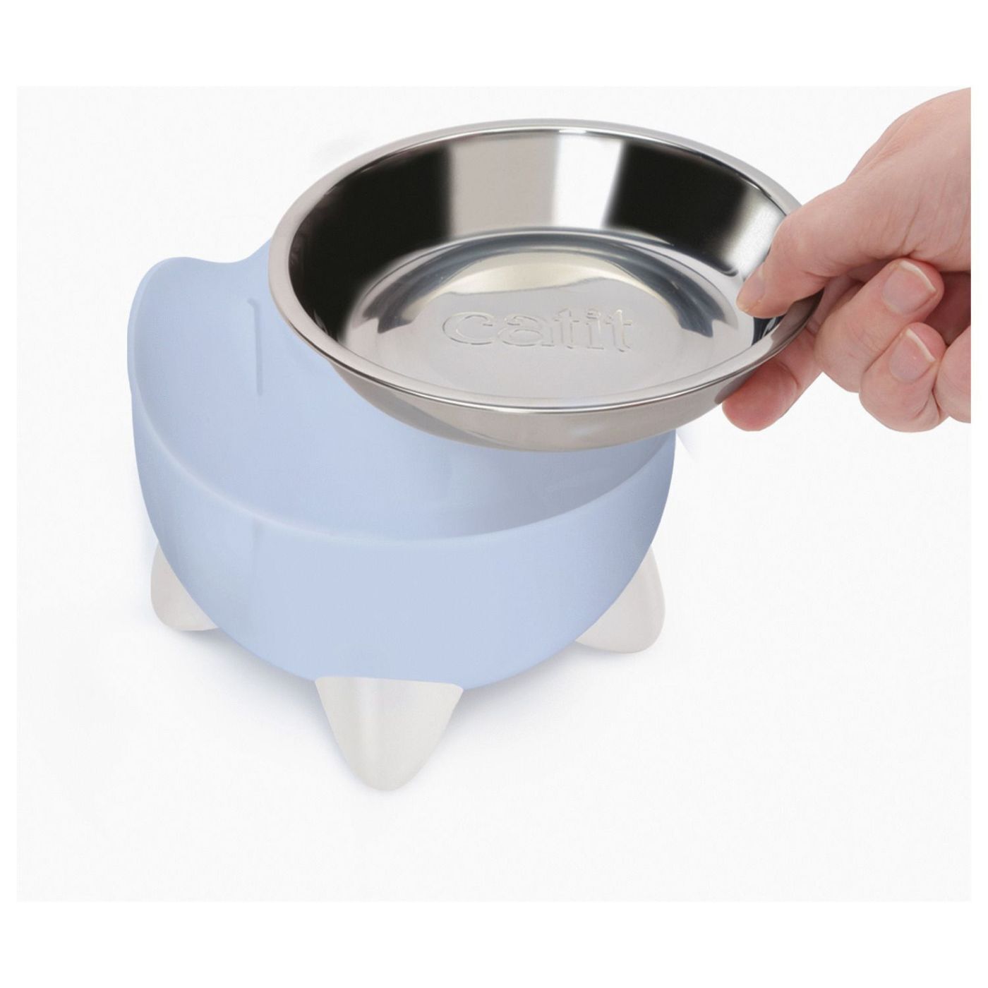 Catit Fontana Automatica per Gatti Combo Pack Pixi Azzurro con Ciotola e 3 Filtri Inclusi