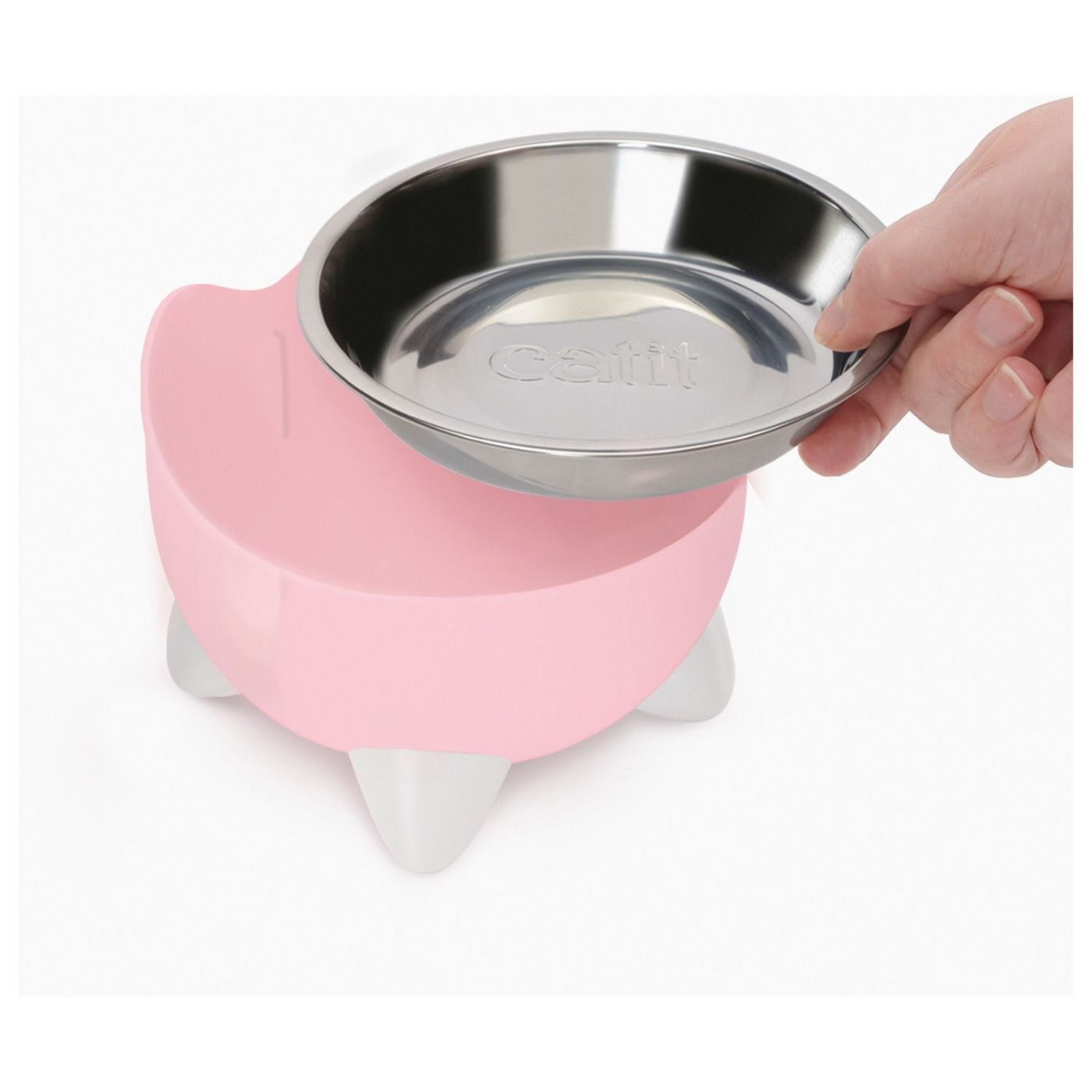 Catit Fontana Automatica per Gatti Combo Pack Pixi Rosa con Ciotola e 3 Filtri Inclusi