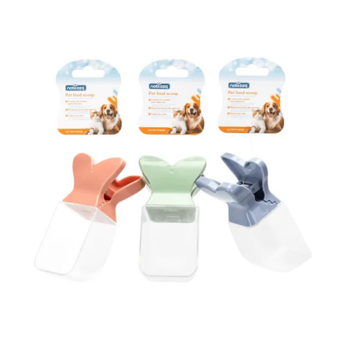 Paletta per cibo con clip per sacchetti colori assortiti