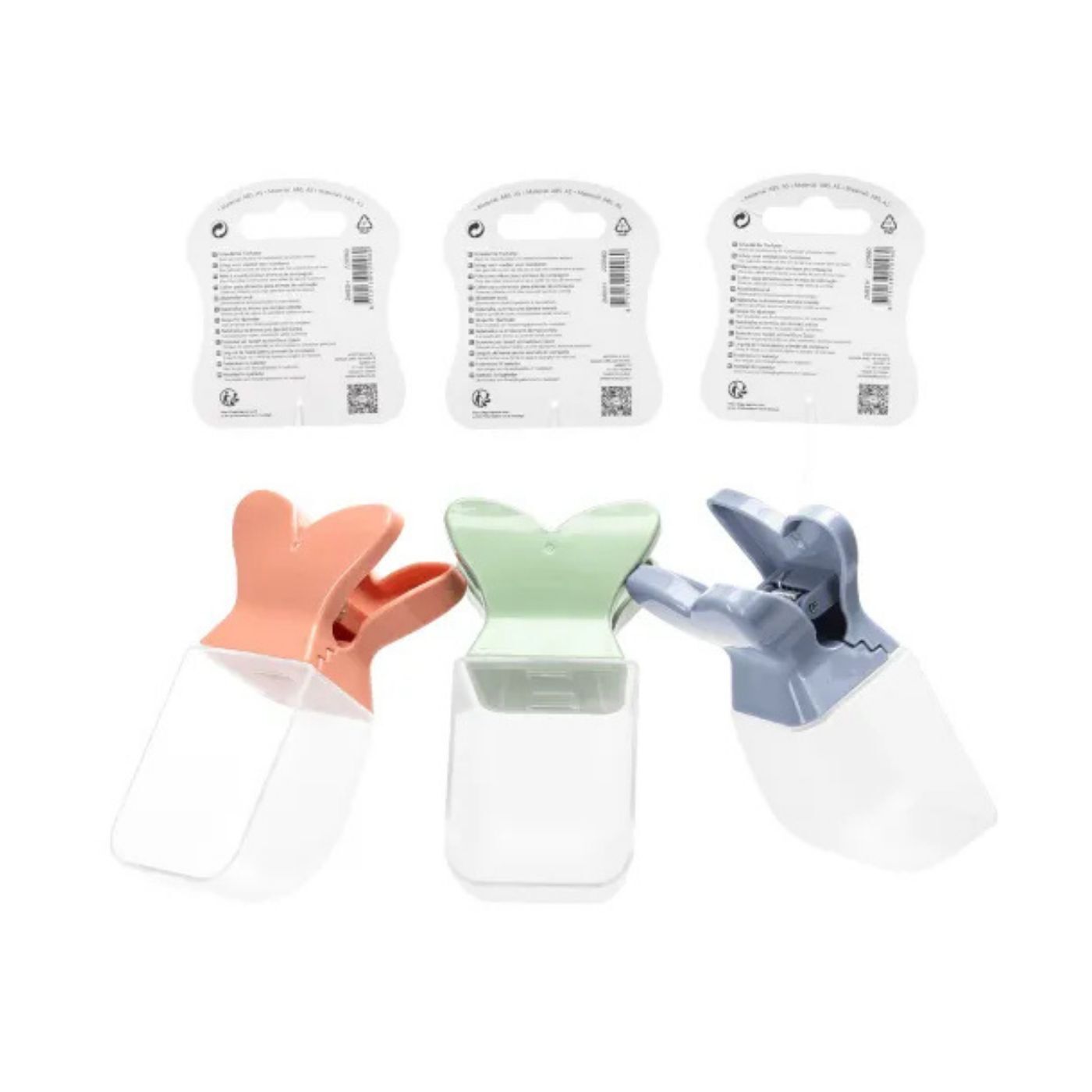 Paletta per cibo con clip per sacchetti colori assortiti