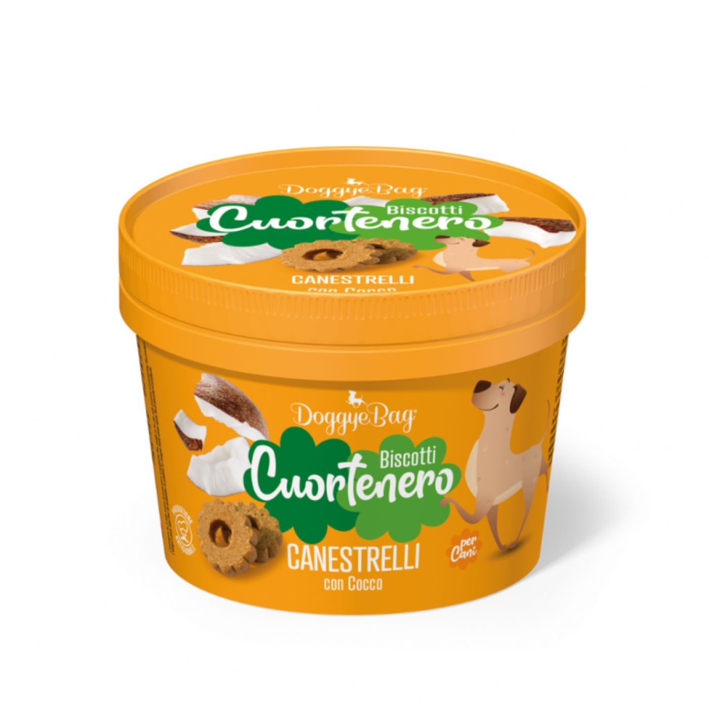 DoggyeBag® Biscotti Cuortenero Canestrelli con Cocco per Cani 150 g