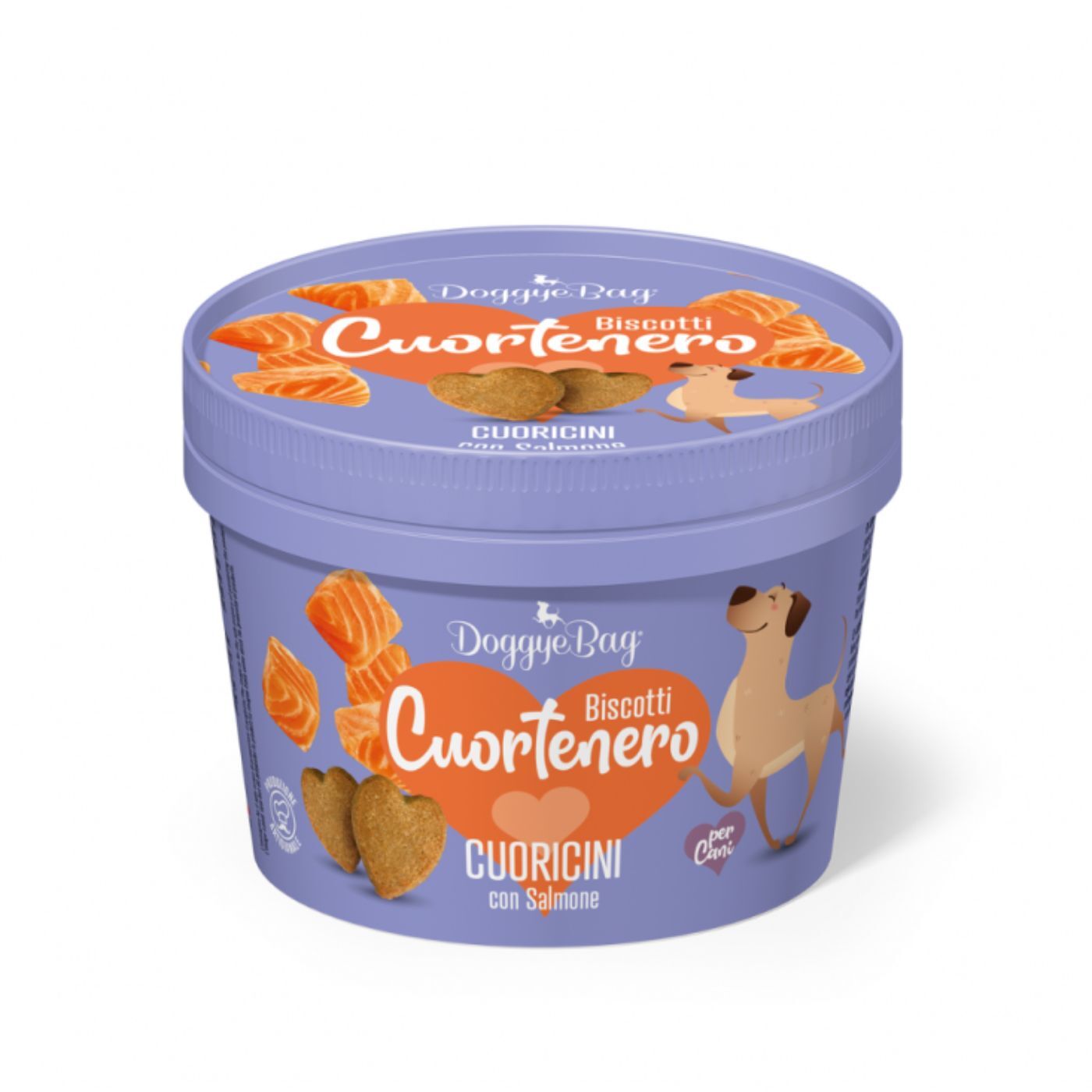 DoggyeBag® Biscotti Cuortenero Cuoricini con Salmone per Cani 150 g