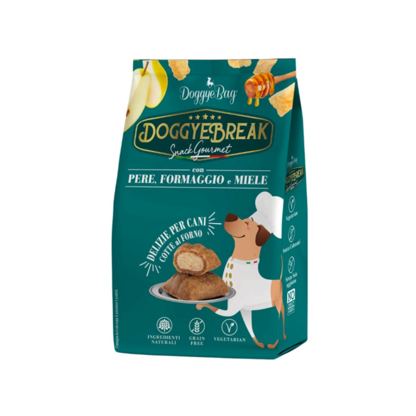 DoggyeBag® Doggyebreak Snack Ripieni con Pera Formaggio e Miele per Cani 180 g