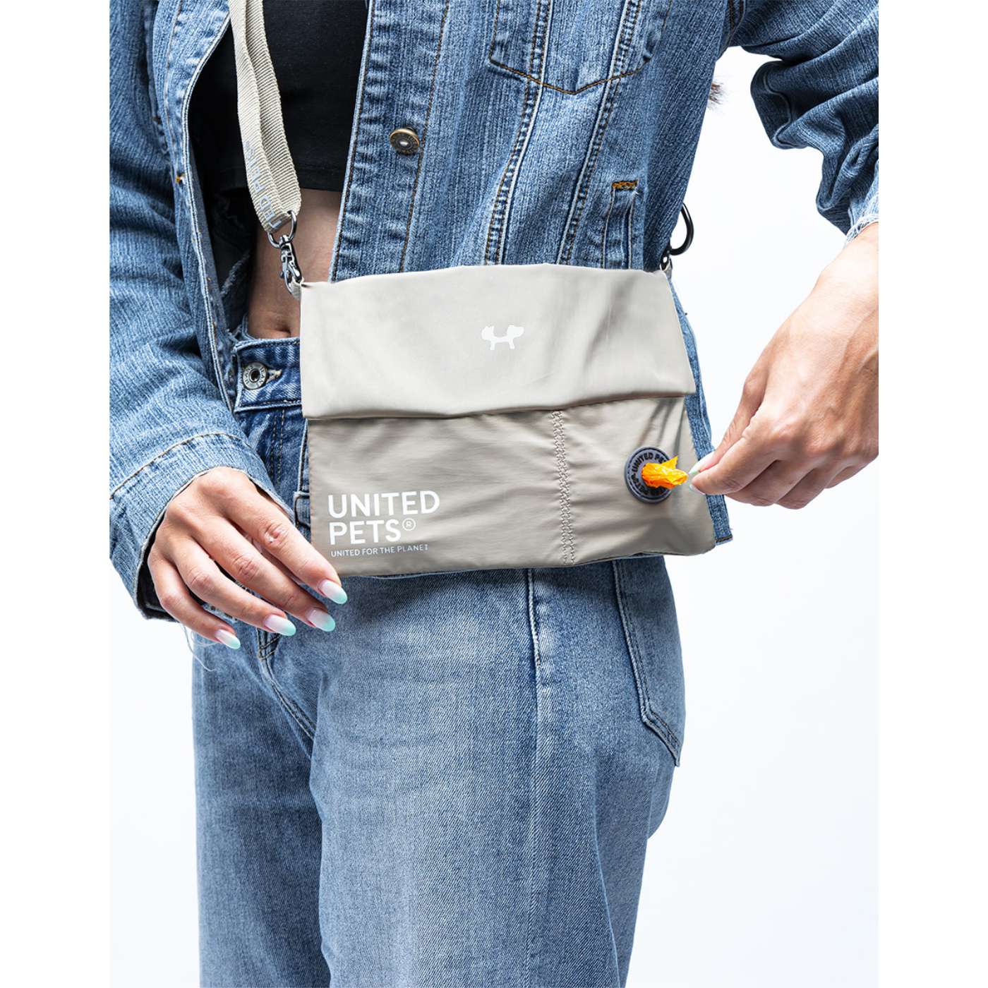 United Pets® Pochette con Tracolla Linea CityLife Beige