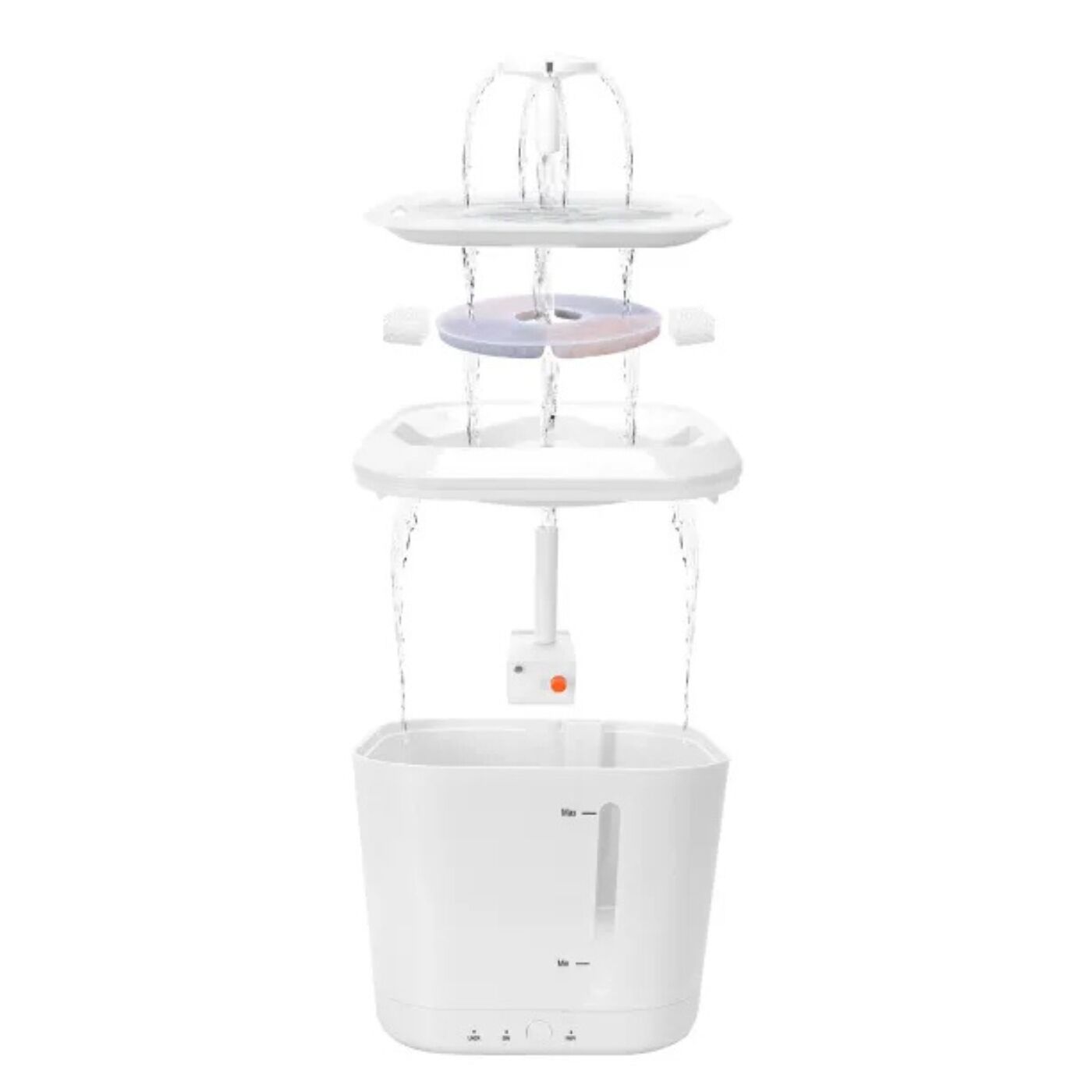 Distributore d'Acqua per Gatti e Cani di Piccola Taglia Smart L17.9*W17.9*H18.7 cm 2,5 L Bianca
