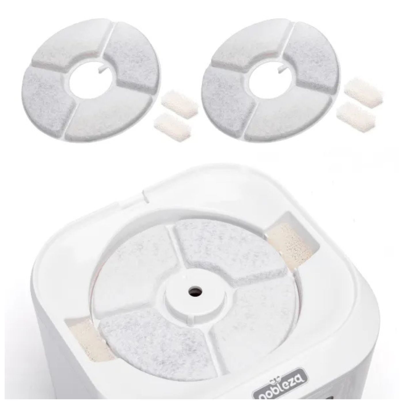 Distributore d'Acqua per Gatti e Cani di Piccola Taglia Smart L17.9*W17.9*H18.7 cm 2,5 L Bianca