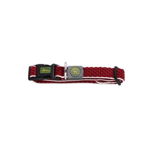 Hunter Collare per Cani Regolabile Hilo Vario Basic Rosso Riflettente