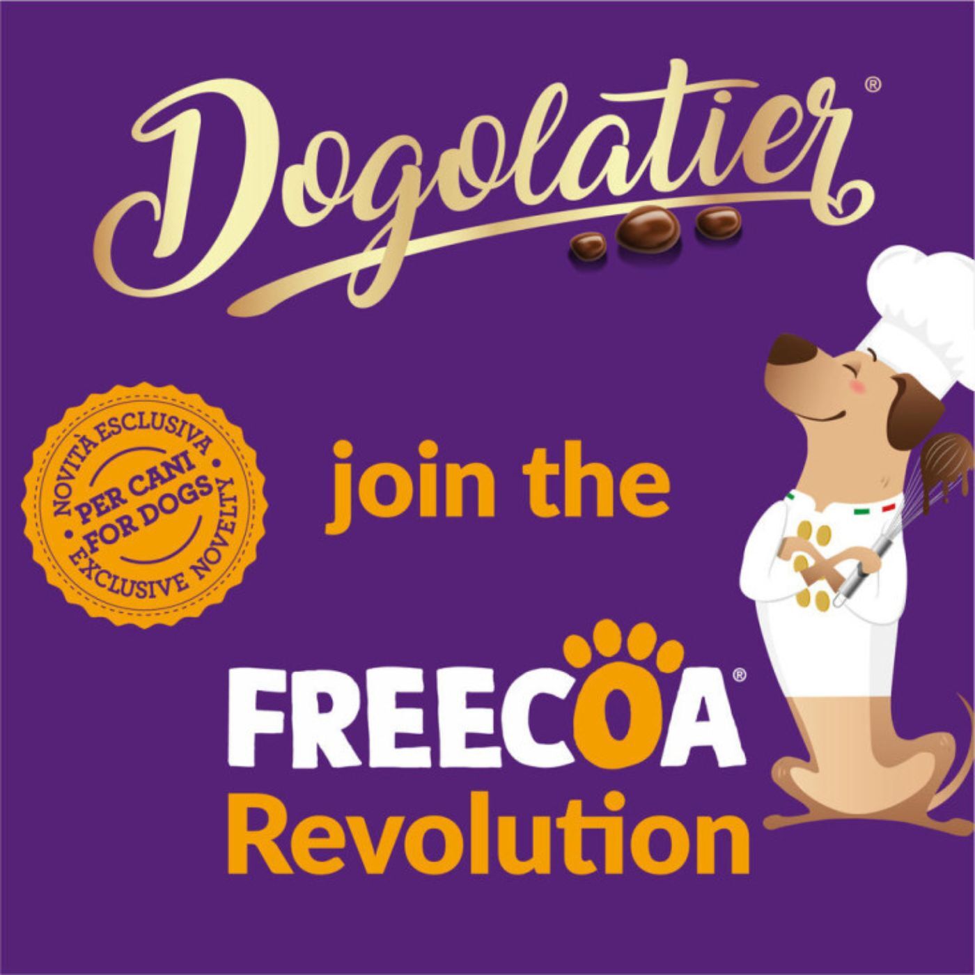 DoggyeBag Biscotti per Cani Dogolatier Cookies con Gocce di Freecoa 180 g