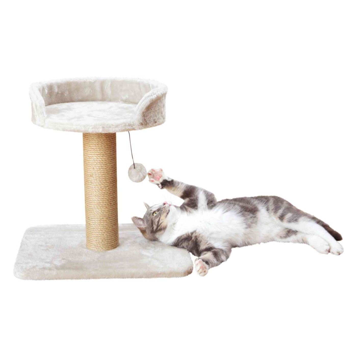 Trixie Tiragraffi per Gatti Modello Mica h. 46 cm Grigio Chiaro