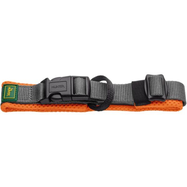 Hunter Collare per Cani Regolabile Maldon Arancione/Grigio Riflettente