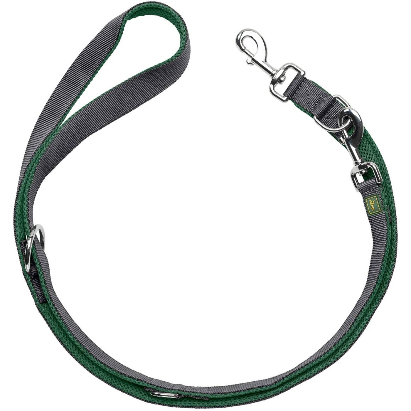 Hunter Guinzaglio da Passeggio Regolabile Maldon Verde Scuro/Grigio Riflettente