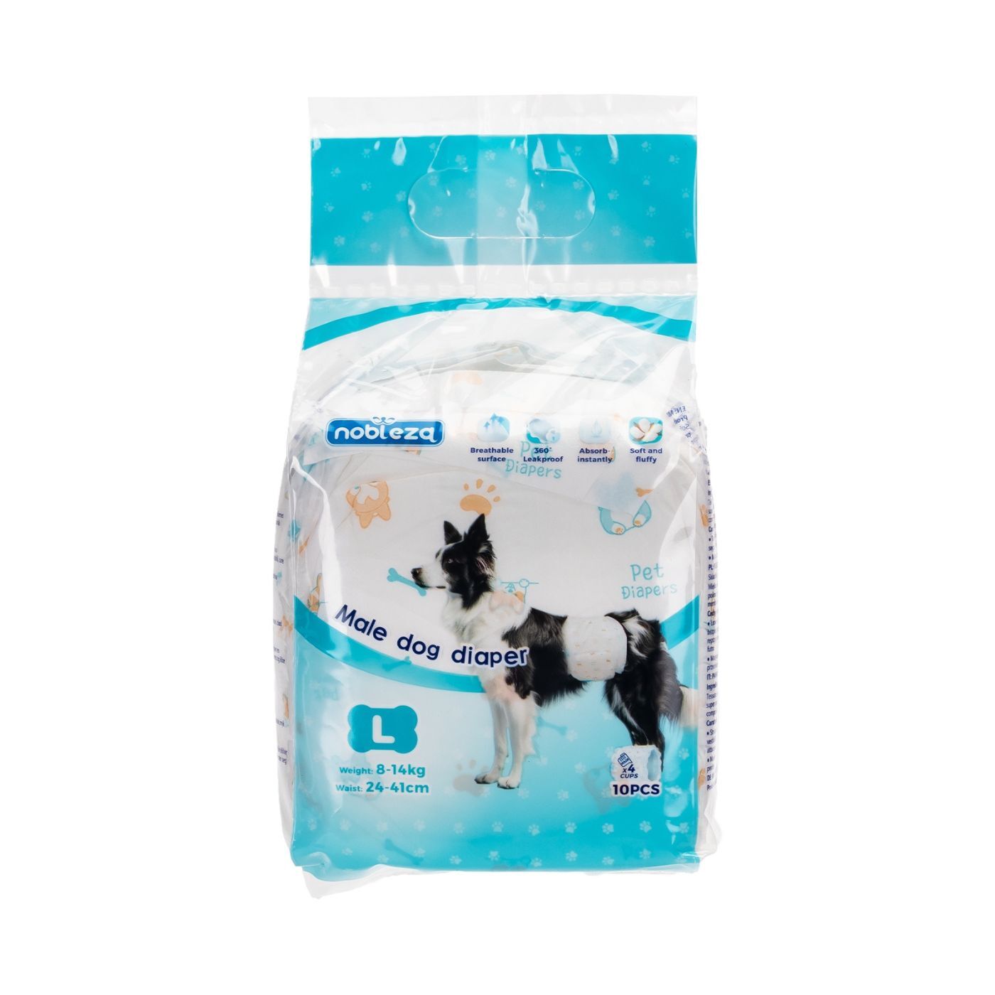 Nobleza Pannolini a Fascia per Cani Maschi 10 Pezzi