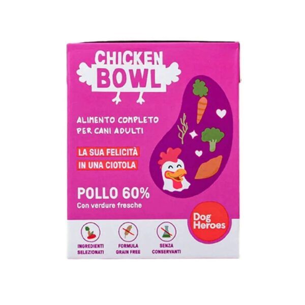 Dog Heroes Bowl Chicken Pollo Cibo Fresco per Cani 390 g