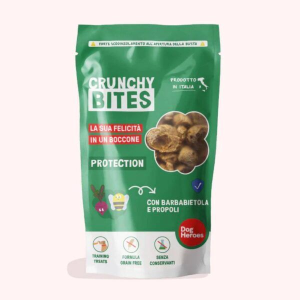 Dog Heroes Crunchy Bites Protection Snack Naturali per Cani 80 g