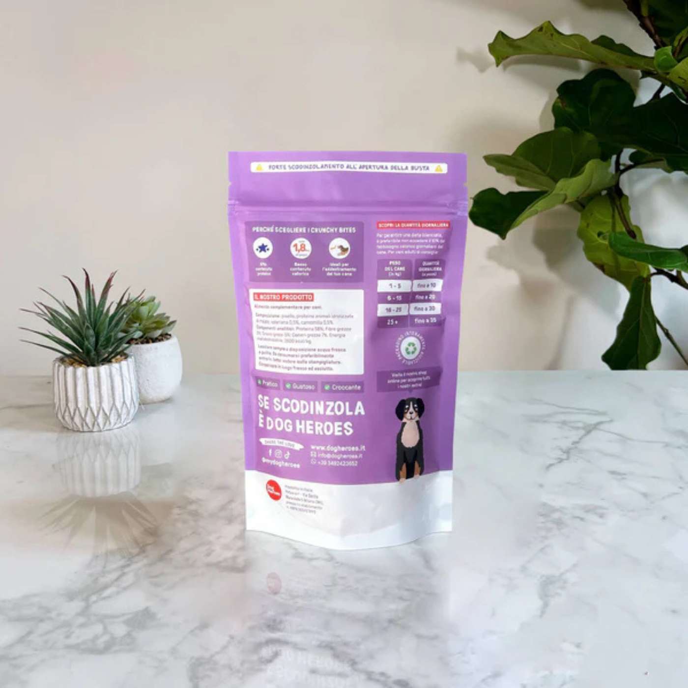 Dog Heroes Crunchy Bites Relax Snack Naturali per Cani 80 g