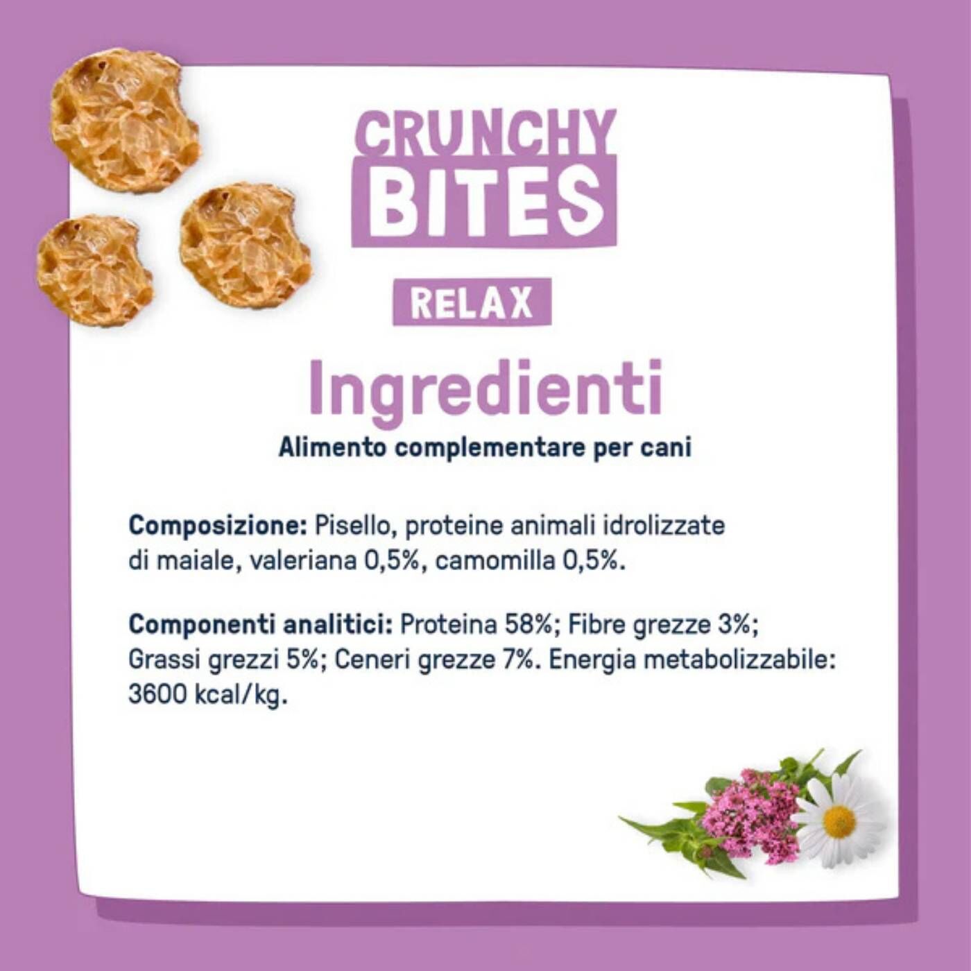 Dog Heroes Crunchy Bites Relax Snack Naturali per Cani 80 g