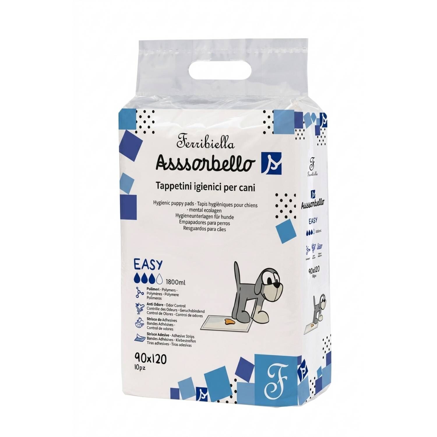 ferribiella tappetini igienici per animali domestici assorbello basic 90 x 120 cm