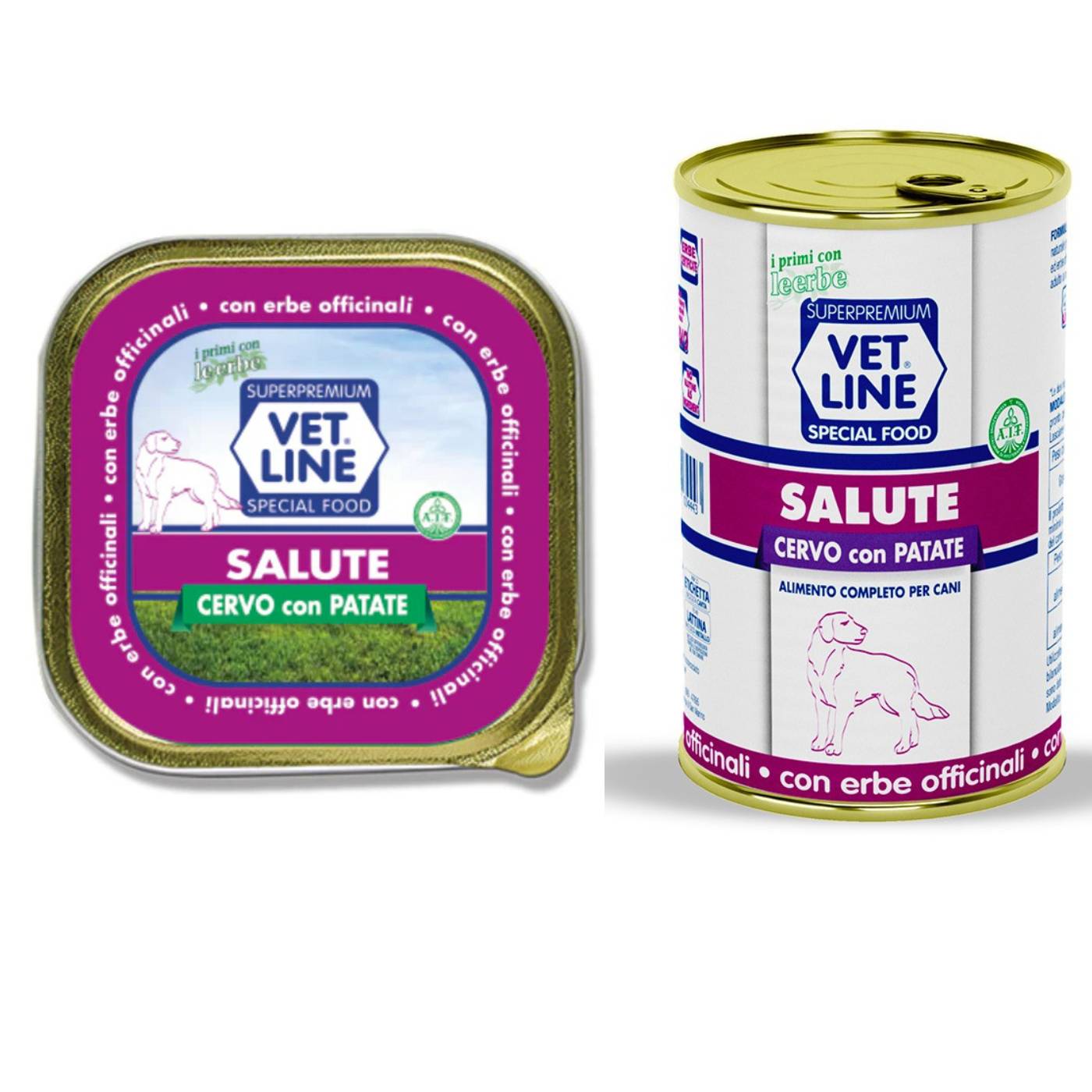 Vet Line Salute Cervo con Patate Alimento Umido Monoproteico per Cani VetLine