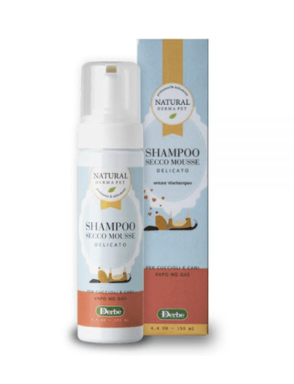 Shampoo Secco Mousse per Cuccioli e Cani Derbe
