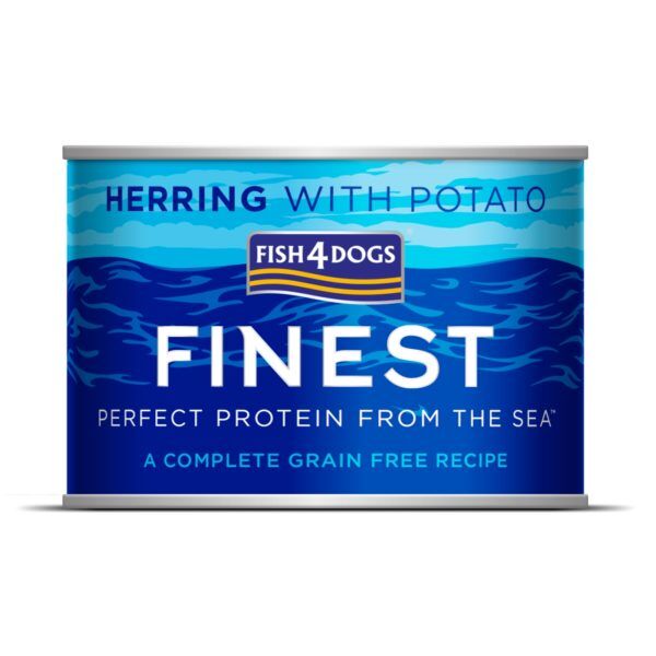 Fish4Dogs Finest Alimento Umido Completo per Cani Aringhe con Patate 185 g