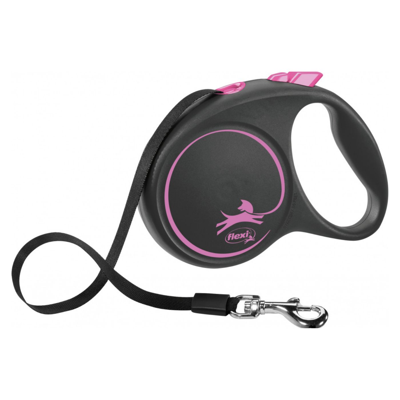 Flexi Black Design in Fettuccia L 5mt fino a 50kg - Rosa