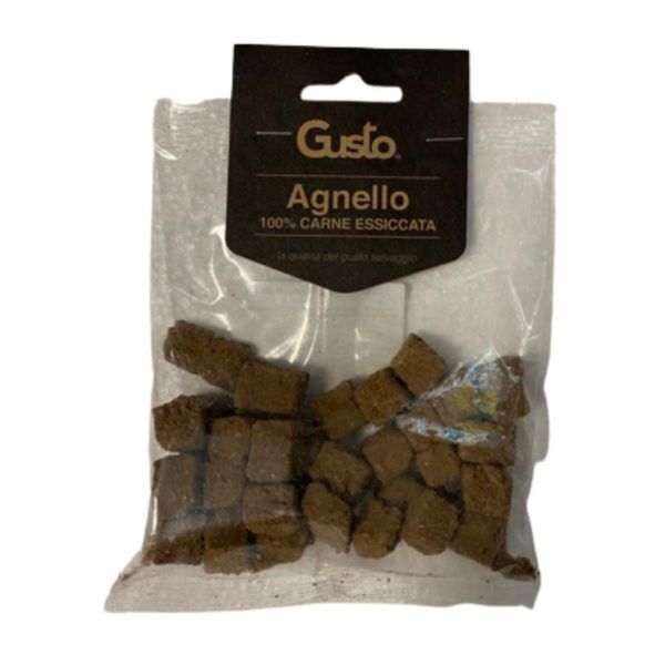 Gusto Snack Cubetti Monoproteici 100% Carne di Agnello Essicata per Cani 100g