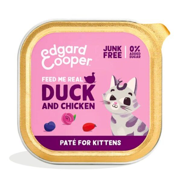 Edgard & Cooper Umido Pate' Anatra e Pollo per Gattini 85g