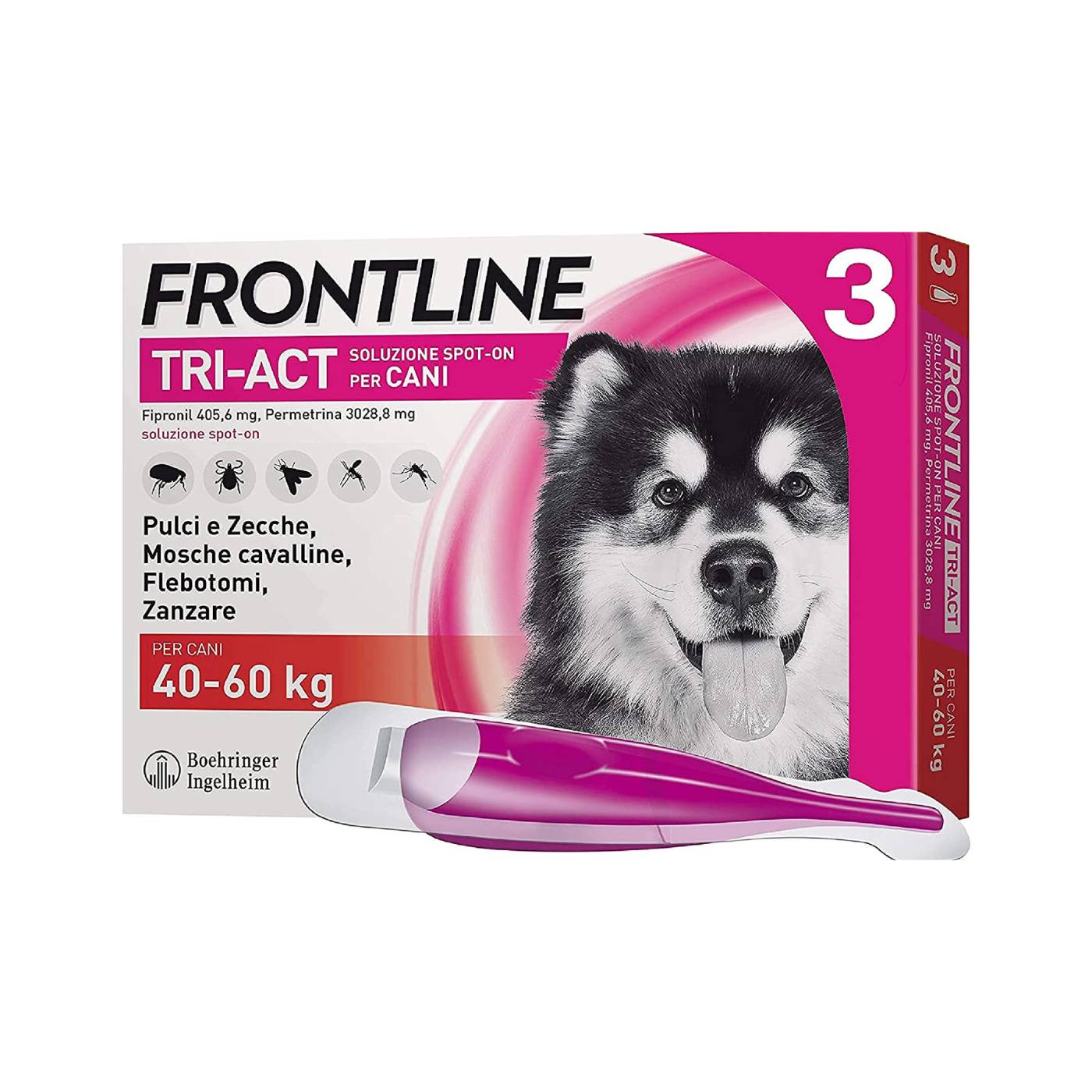 Frontline Tri-Act Spot-On Antiparassitario per Cani 3 Pipette - Taglia XL