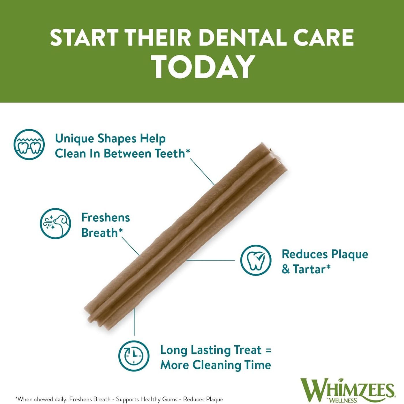 Whimzees Snack Dentale Naturale Stix per Cani
