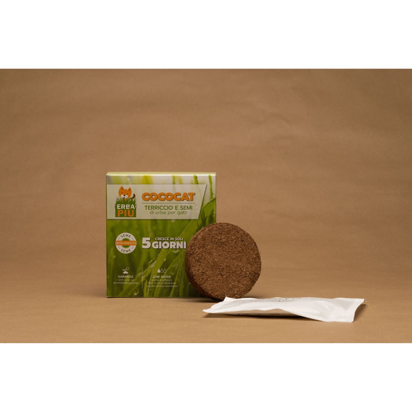 Erba Piu' Cococat Terriccio e Semi di Erba per Gatti
