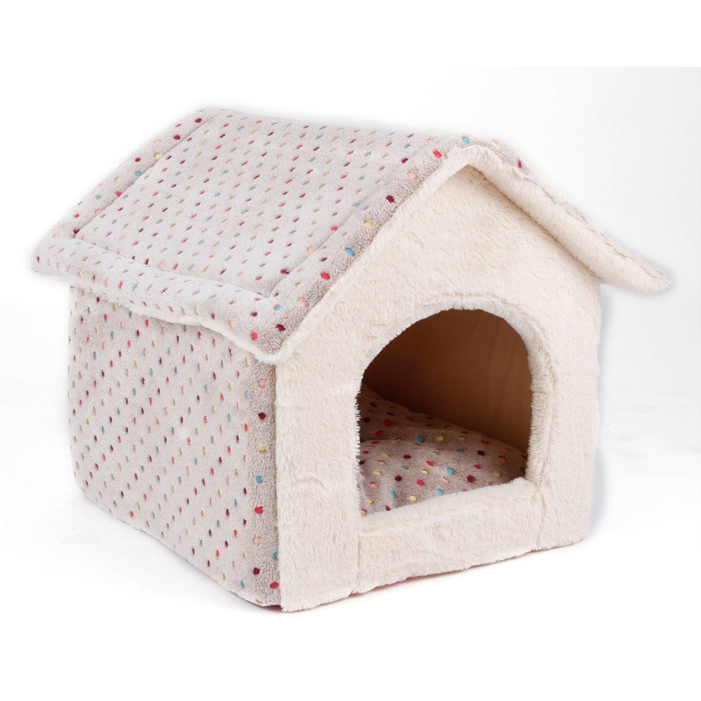 Ferribiella Cuccia Casetta Morbida per Cani e Gatti 58 x 48 x 54 cm
