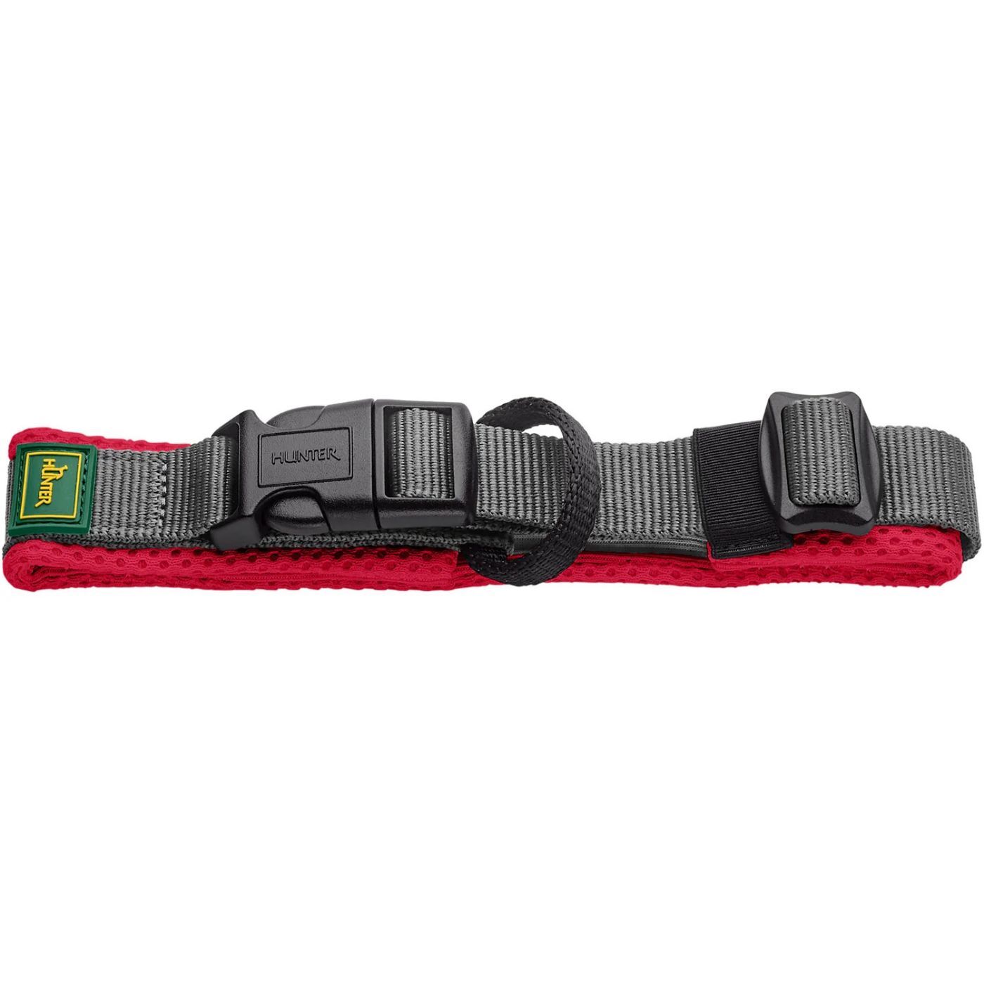 Hunter Collare per Cani Regolabile Maldon Rosso/Grigio Riflettente